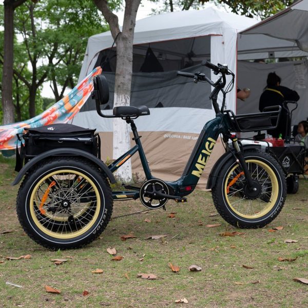 48V 14Ah 750W Foldable Fat Tire Electric Trike. 330-Lb. Capacity