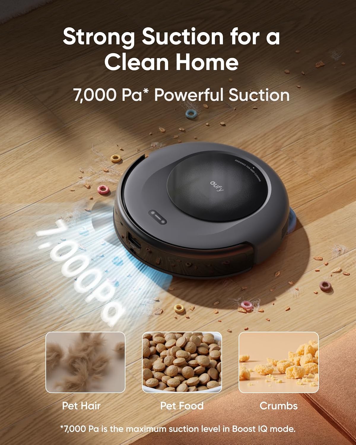 Robot Vacuum C10 with Self Emptying Station. Up to 60 Days Hands Free Cleaning. Edge Expansion Brush. 4000Pa Powerful Suction. 2.85-Inch Ultra-Slim Body. Smart Mapping. Lidar Navigation