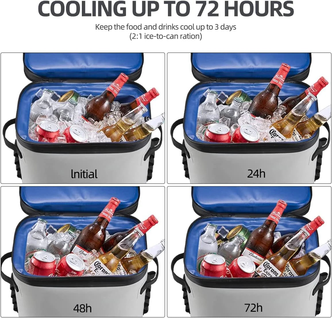 Backpack cooler. leak-proof soft-edge cooling bag. waterproof and insulated backpack cooler. 36 capacity soft cooling bags. suitable for camping. fishing. parties. and picnics.