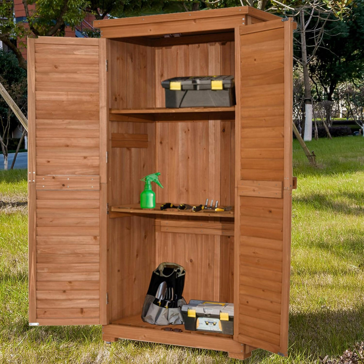 MCombo Cobertizo para jardín. Armario de Madera.