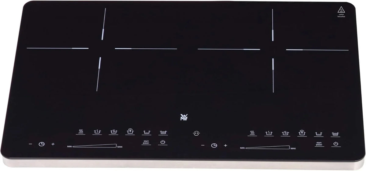 WMF Kult X Doppel- Induktionskochfeld 2 Platten. Kochplatte bis 28 cm. 2 Kochzonen. 8 Stufen. Topferkennung.Touch-Display. Glaskeramik. Timer-Funktion