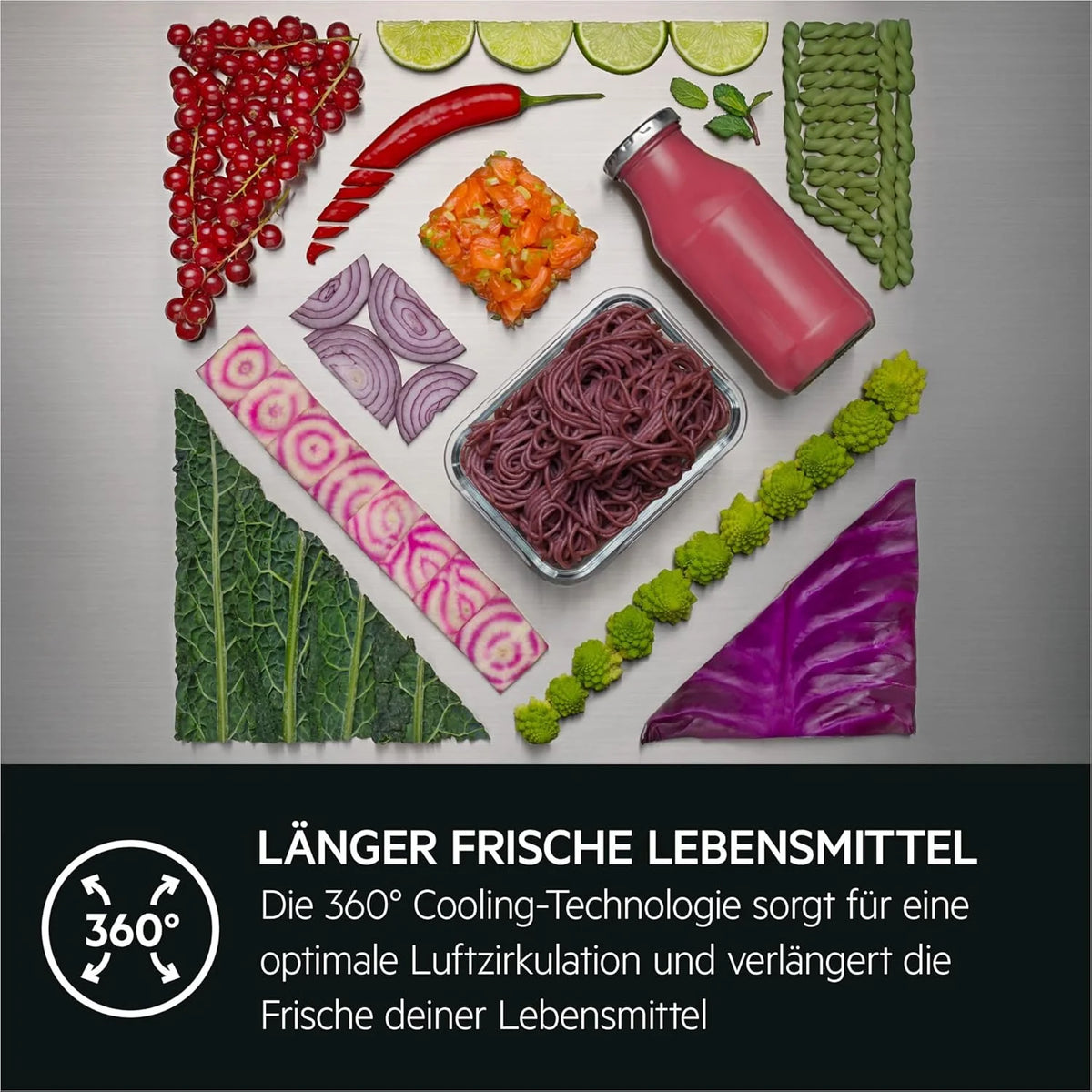 AEG Einbau-Kühl-Gefrier-Kombination 178cm. von Stiftung Warentest mit Gut (2.0) Bewertet. Serie 8000: 360°Cooling Optimale Luftfeuchtigkeit. Kühl- (