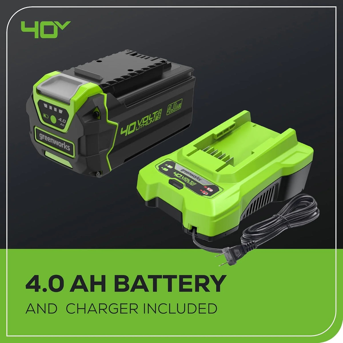 40V 17 Cordless (Push) Lawn Mower (75+ Compatible Tools). 4.0Ah Battery and Charger Included