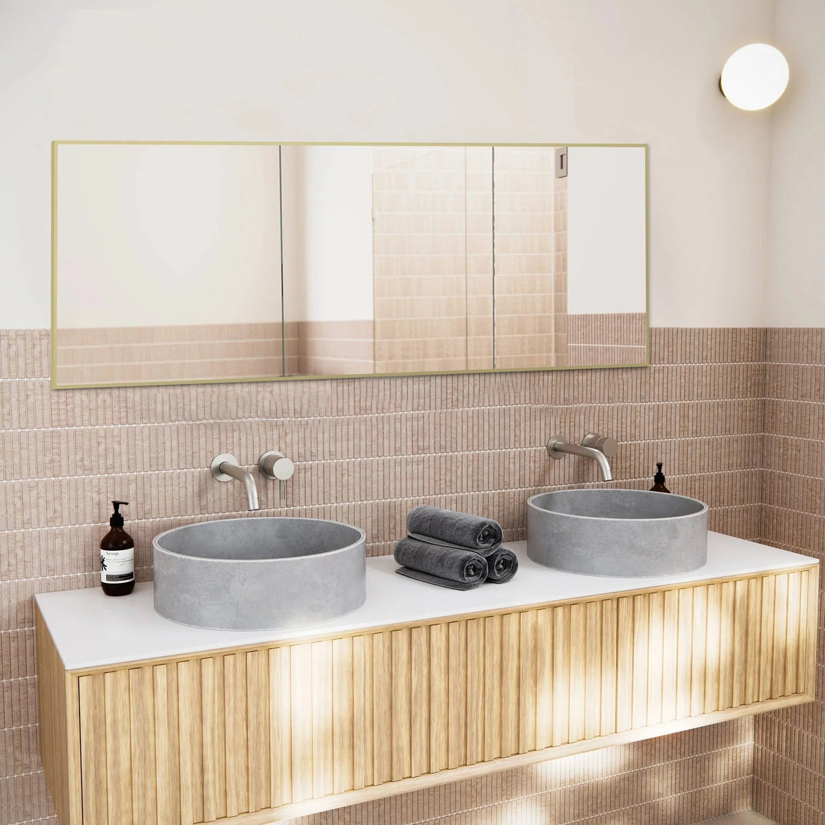 64x21 Full Length Floor Mirror. Large Full Body Aluminum Alloy Frame Standing Mirror with Stand and Wall Mount Option