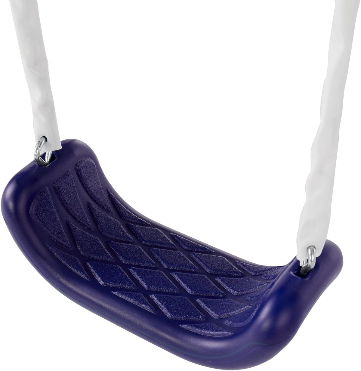 Recreation Blue Ridge Backyard Playground Set Sturdy Metal A Frame Swing with Chain Covers. Glider. Trapeze. 2 Swings. and Slide. Multicolor