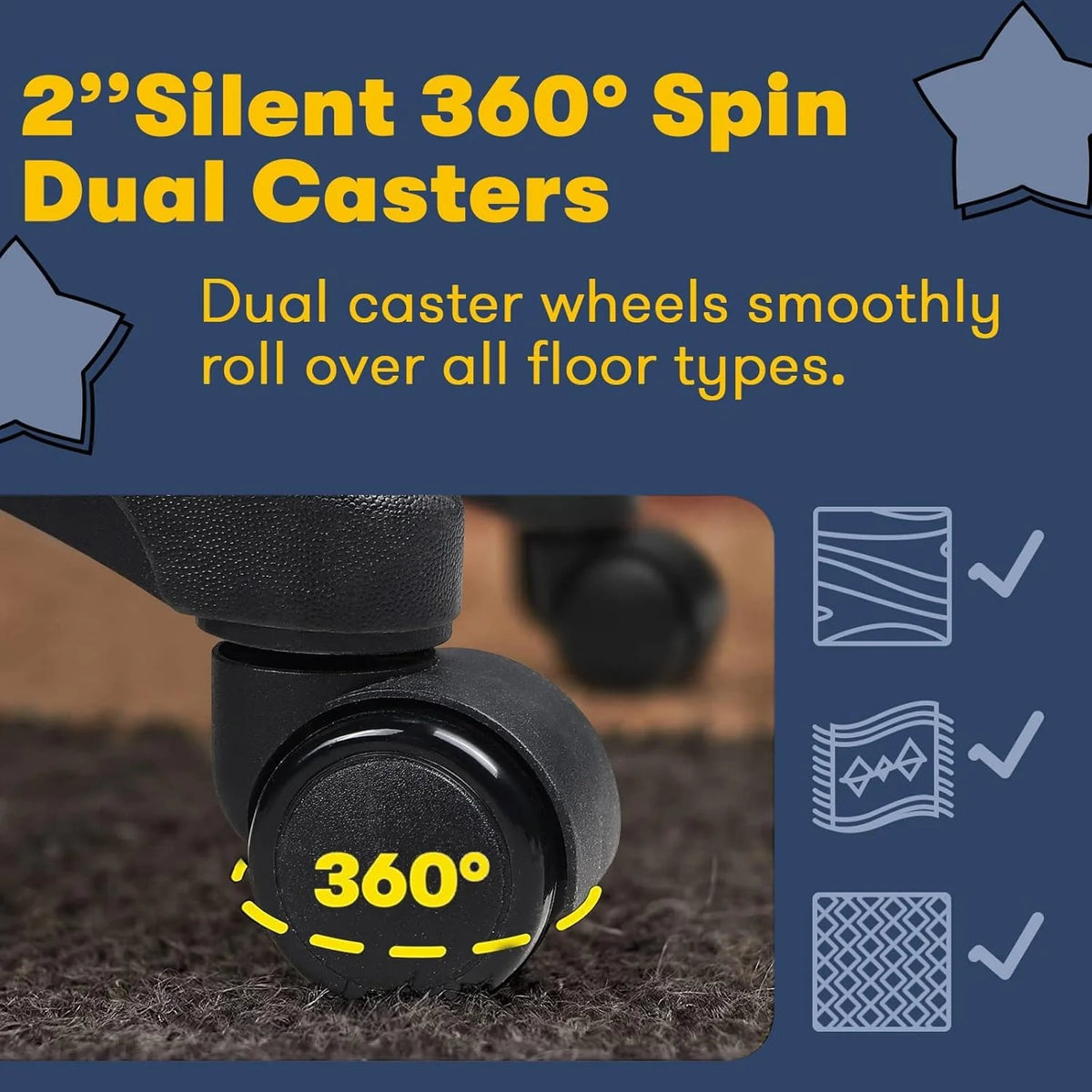 400 LBS Big and Tall Office Chair. Heavy Duty Ergonomic Computer Desk Chair for Home Office and Workspace