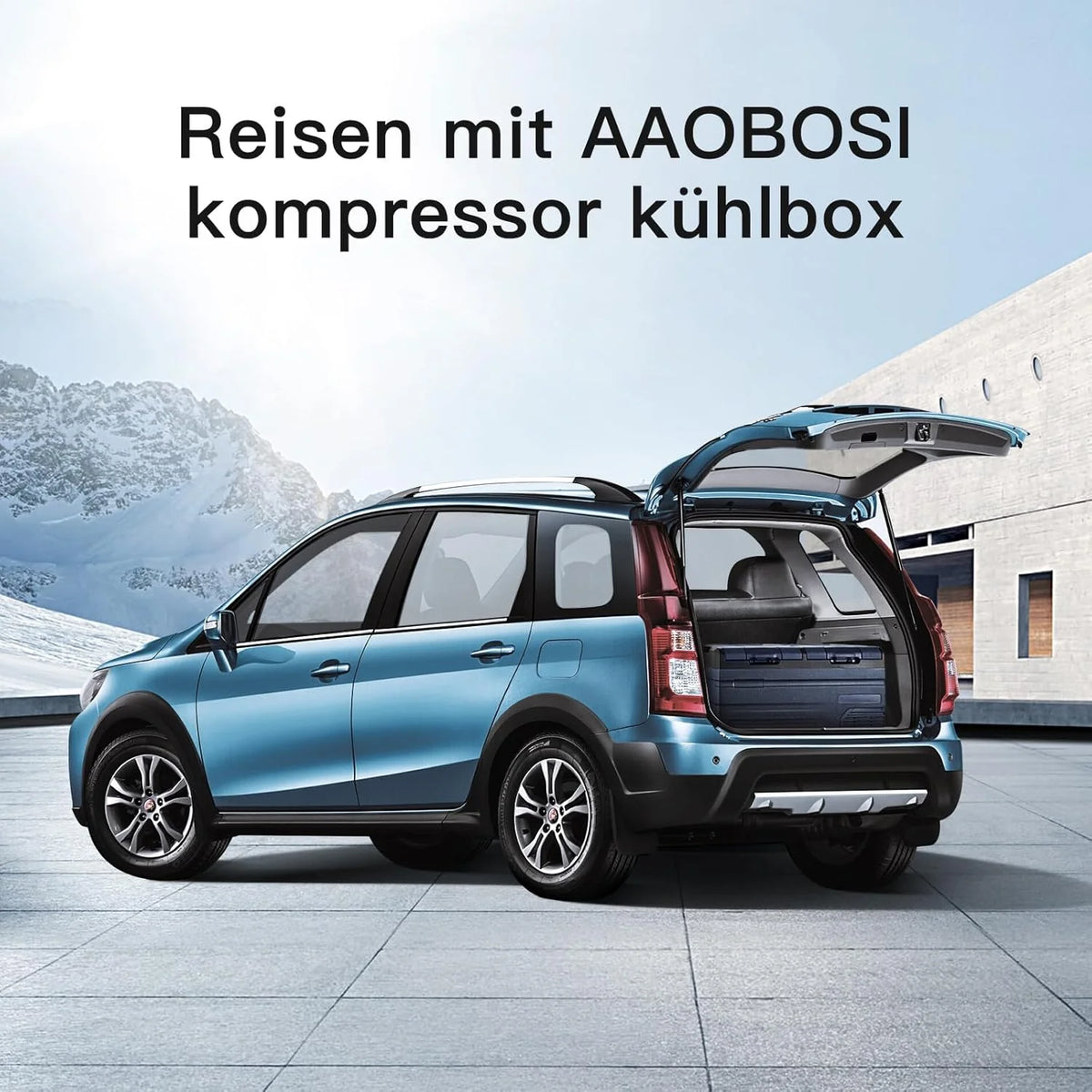 AAOBOSI 72L Kompressor Kühlbox. Dual Zone. Camping Kühlschrank mit APP. -20°C bis 20°C. USB-Handy-Ladung. LED-Beleuchtung. 12/24V und 100-240V.