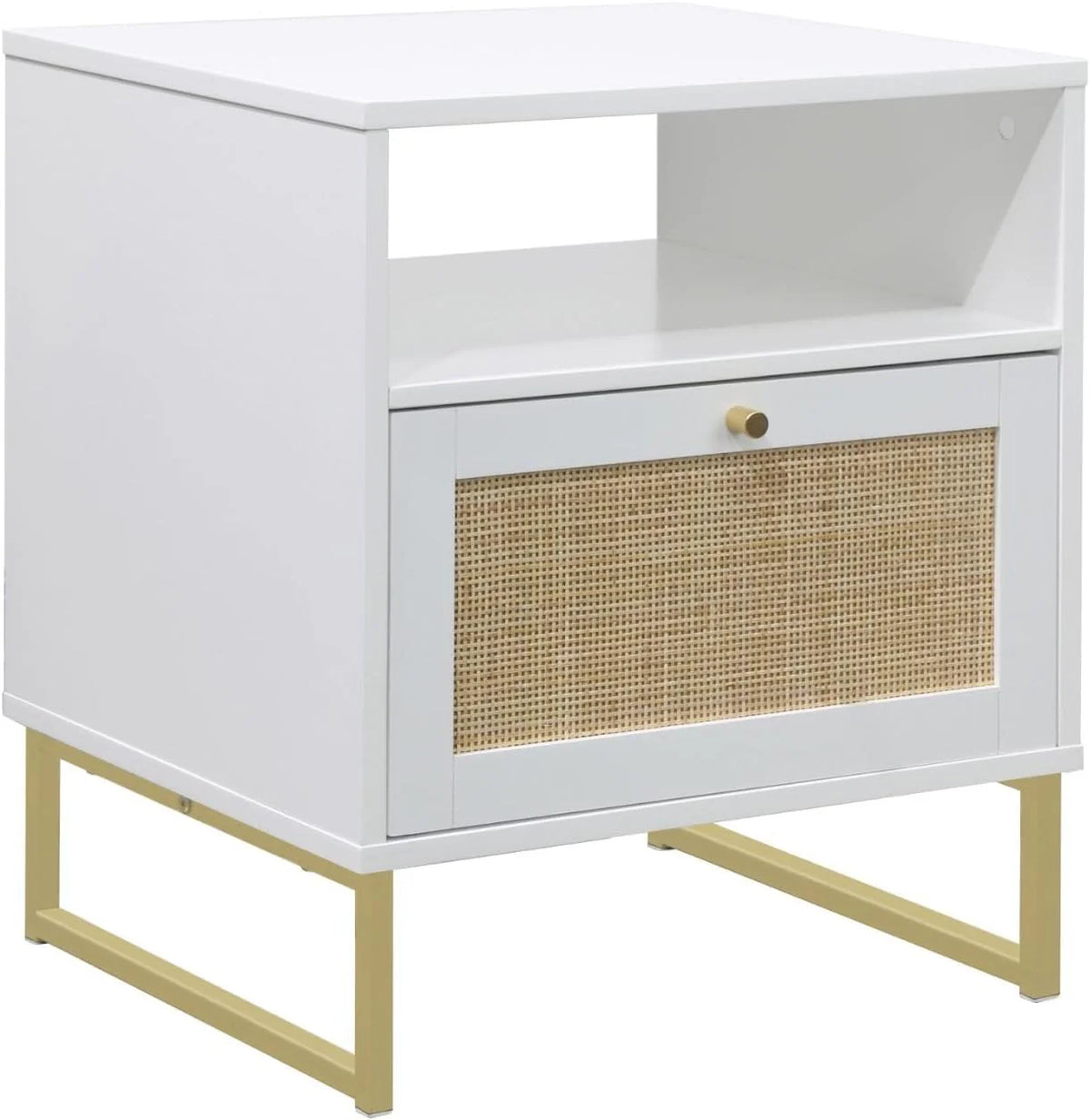 Storage-function side table and bedside cabinet set (2-piece). black oak / black