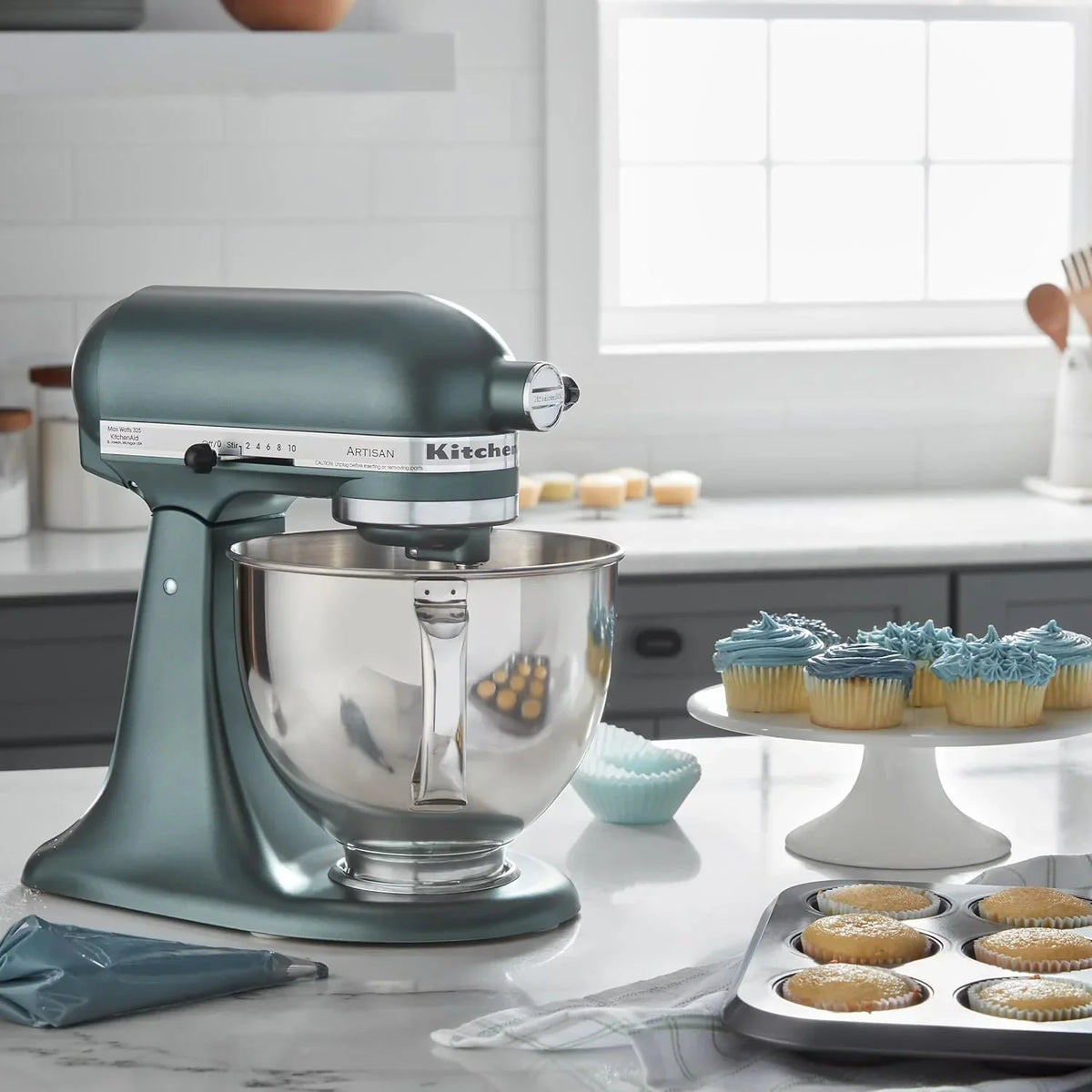 5-Quart Tilt-Head Stand Mixer. Electric Kitchen Mixer with Bowl. Multi-Speed Settings for Baking. Mixing and Food Preparation