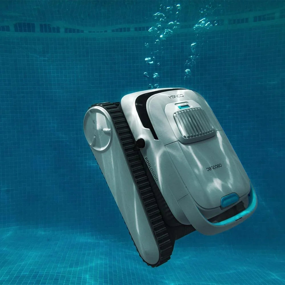 Cecotec Robot Limpiapiscinas para Fondos. Paredes y Línea de Flotación Conga Pooldroid 5000 TotalClean Pearl. Superficies 100m2. Pendiente Máx 90o.