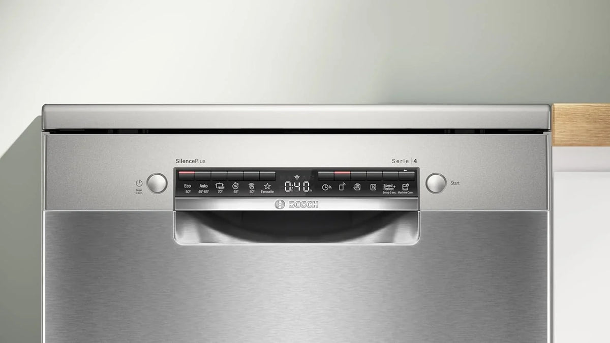 Bosch - Lavavajillas Libre Instalación. 60 cm. Serie 4. Home Connect. Motor EcoSilence. Acero. SMS4EMI06E