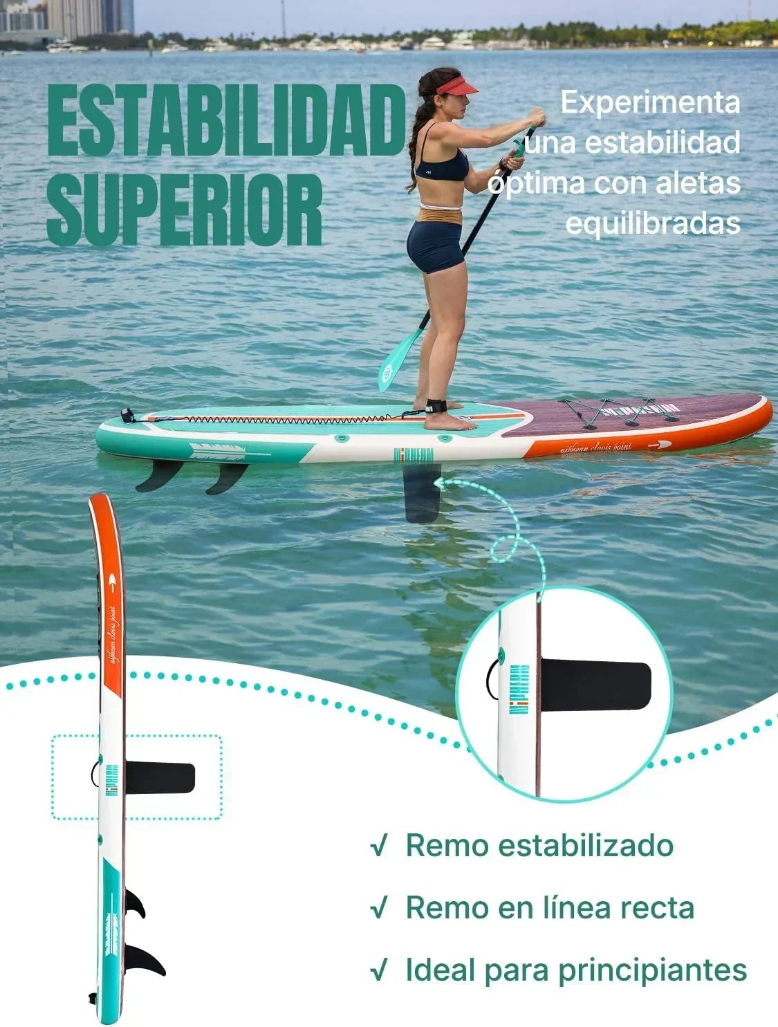 Niphean Tabla Paddle Surf Hinchable para Adultos con Todos los Accesorios. 320cm Paddle Surf Hinchable para Todos los Niveles. Sup Capacidad 200kg
