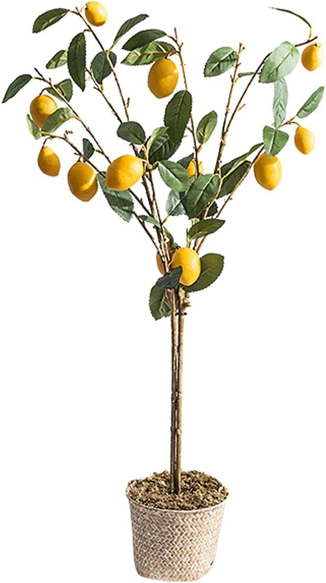Fake Bonsai Tree The Artificial Plant Small Potted Plant Decorates The Artificial Flower Lemon Tree. 37 Inches High. It is A Good Choice Both Indoors and Outdoors. Artificial Bonsai Tree