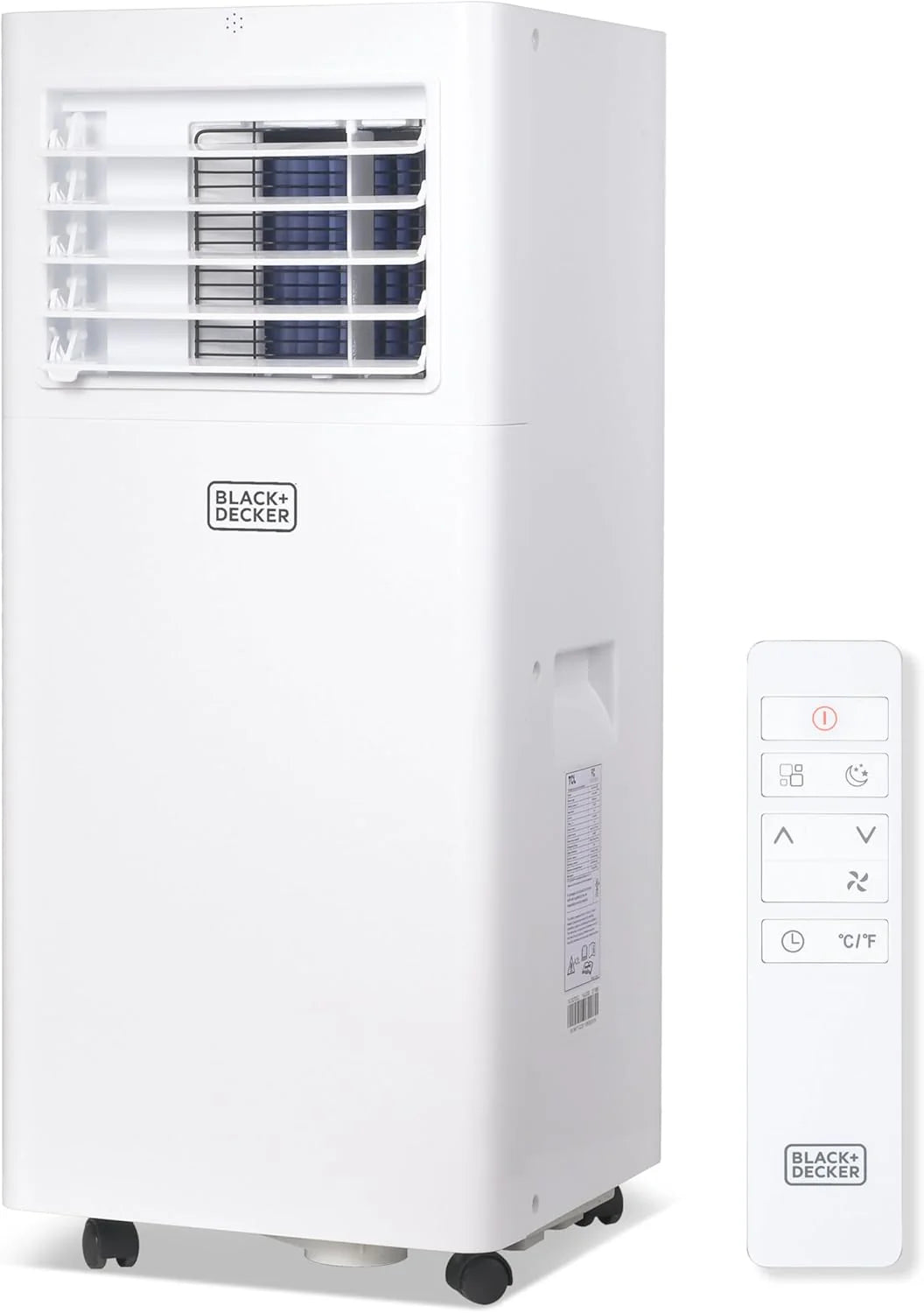 Portable Air Conditioner. 12.000 BTU (8.000 BTU SACC) for Rooms up to 550 Sq. Ft.. Portable AC with Follow Me Remote Control and Window Kit. BPACT12WT. White