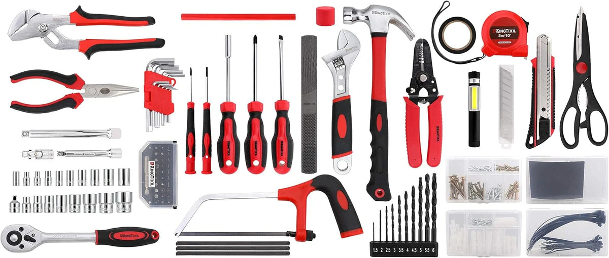 Home Tool Set Kit - 286 PCS Home Auto Repair Tool Kit with Rolling Tool Box. Mechanic Tool Sets with 21V Max Cordless Power drill. Perfect for Homeowner. Diyer. Handyman