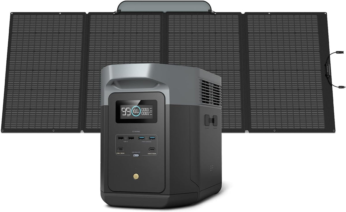 Portable Power Station. 2400W LFP Solar Generator. Full Charge in 1 Hr. 2048Wh Solar Powered Generator for Home Backup(Solar Panel Optional)