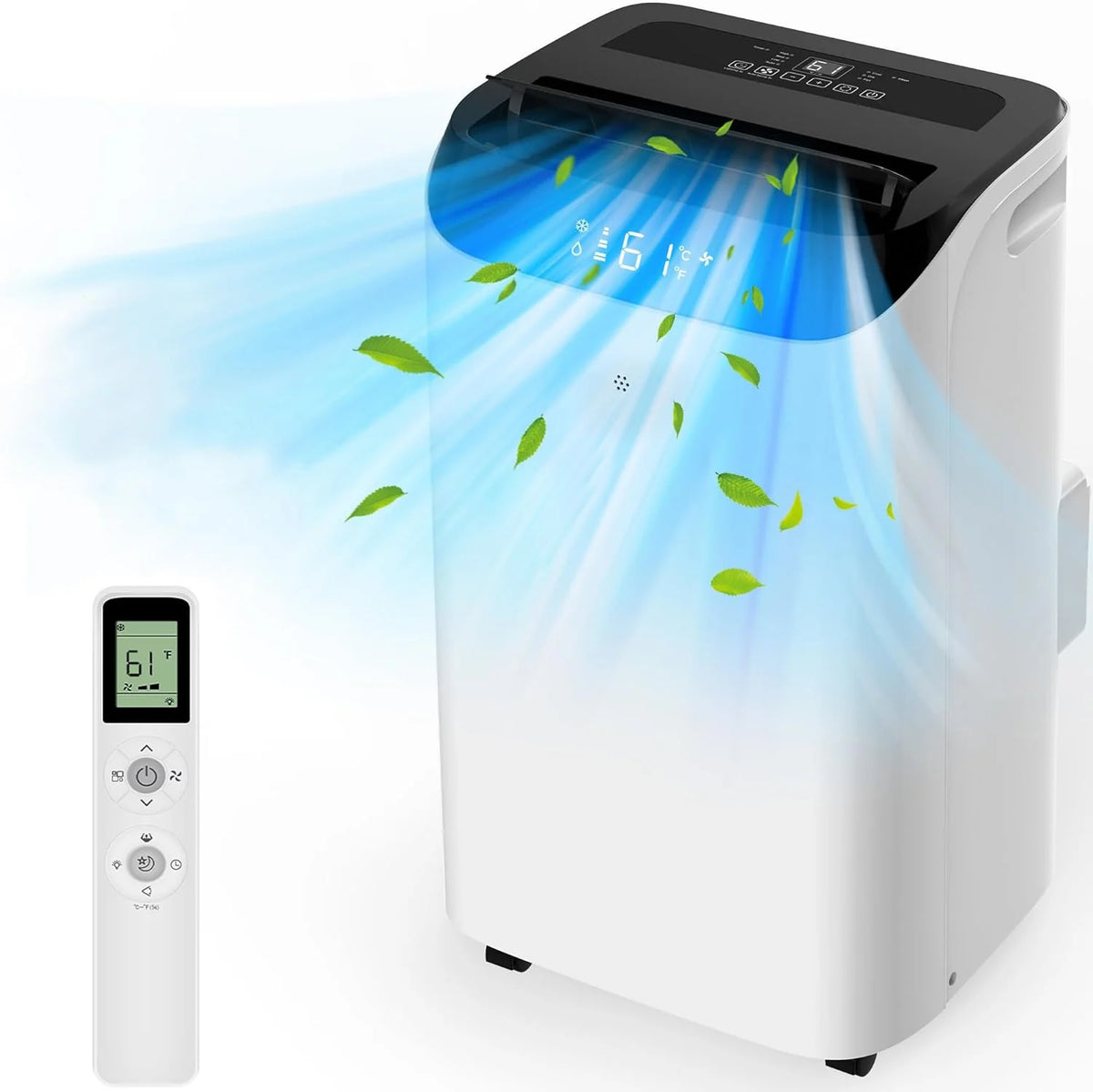 Inverter 16000BTU Portable Air Conditioners with Remote. Free Stand Cooling Portable AC Unit for Room up to 800 sq.ft. with Dehumidifier & Fan. Dual Hose. Quiet Sleep Mode(45dB). Windows Kit