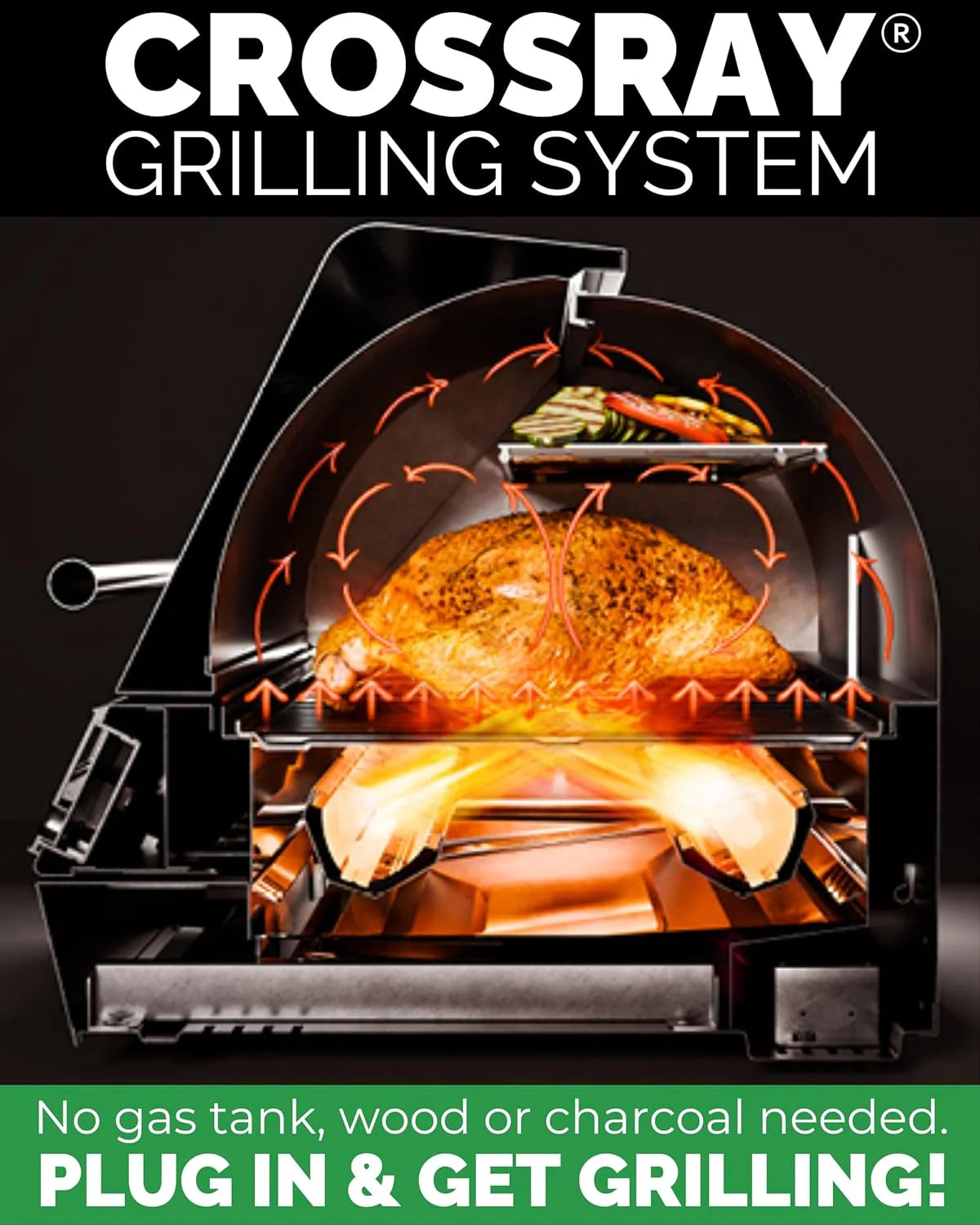 Electric Barbecue Grill | Compact design. quick preheating. digital temperature control | High-power infrared outdoor barbecue and grilling function