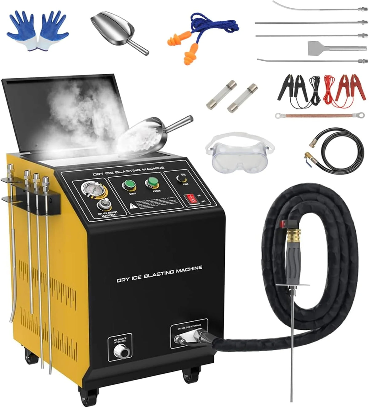 Dry Ice Blasting Machine.HTS705 Pellet Dry Ice Blasters.Industrial Dry Ice Blasting Cleaning Machine. Dry Ice Blaster Engine Cleaner Intake Valve Cleaner. Dry Ice Blast Cleaners 110V/220V