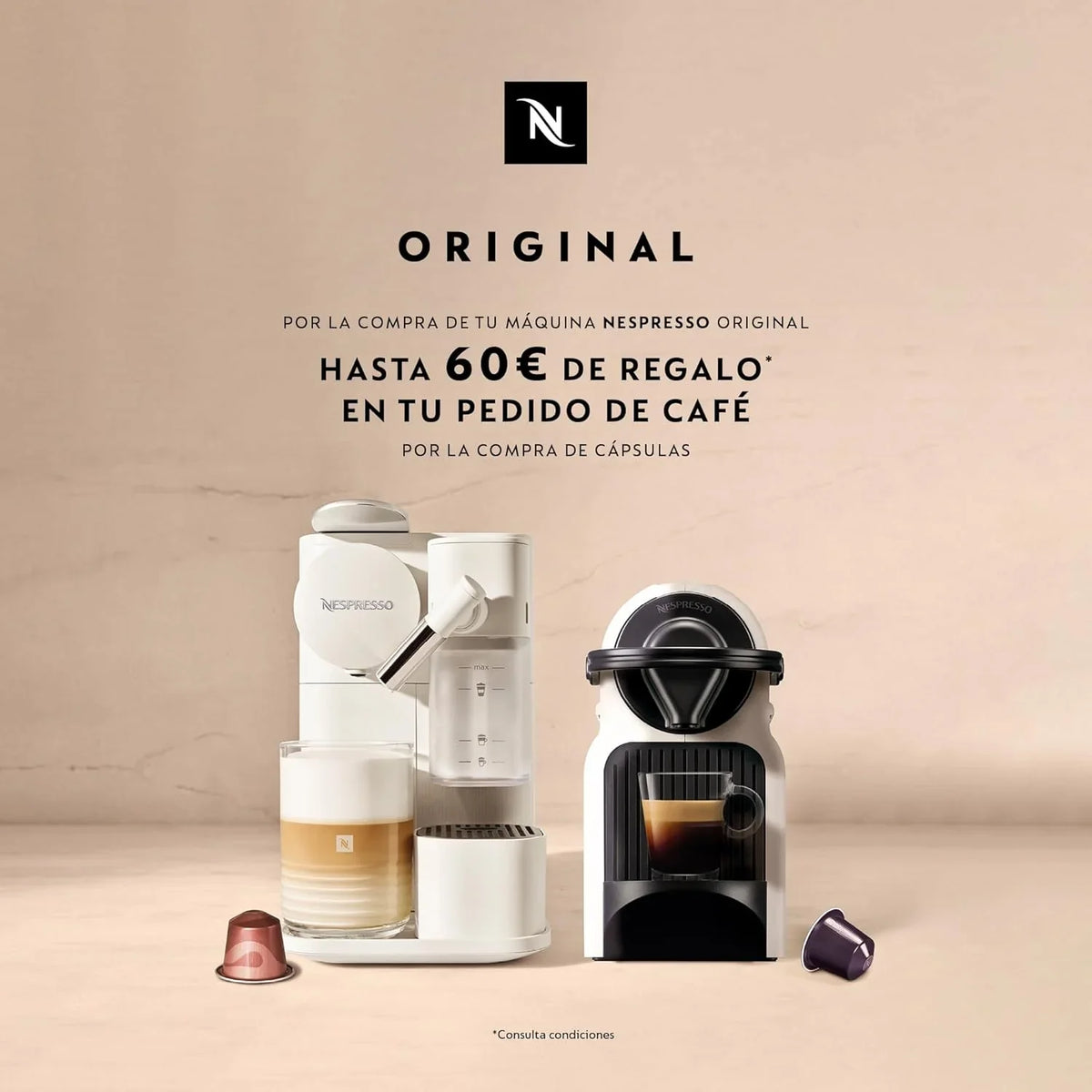 Nespresso De'Longhi Inissia EN80.B Coffee Machine for Nespresso Capsules 19 Bar Automatic Shut-off Black