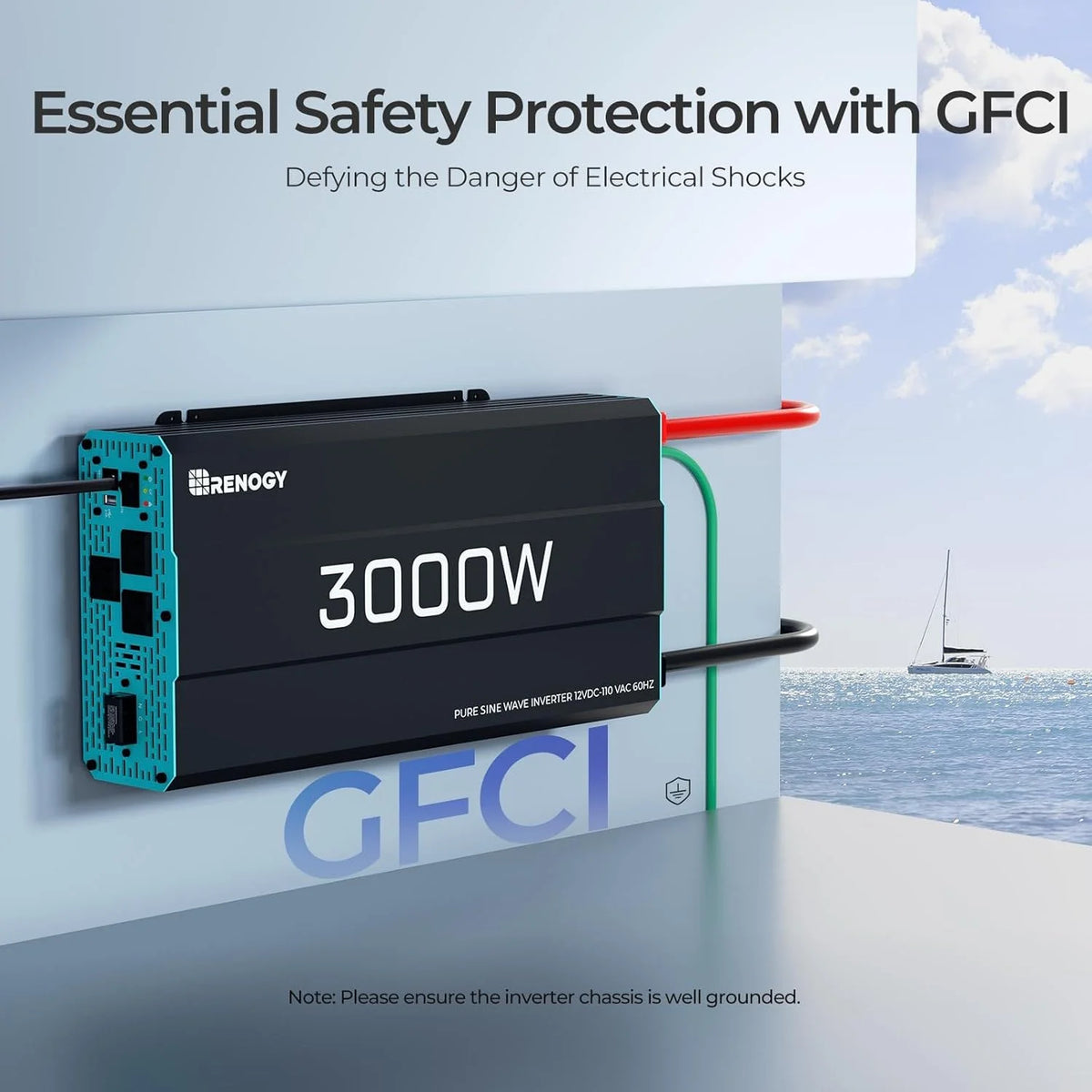 3000W Pure Sine Wave Inverter 12V DC to 120V AC Converter for Home. RV. Truck. Off-Grid Solar Power Inverter 12V to 110V with Built-in 5V/2.1A USB / Hardwire Port. Remote Controller
