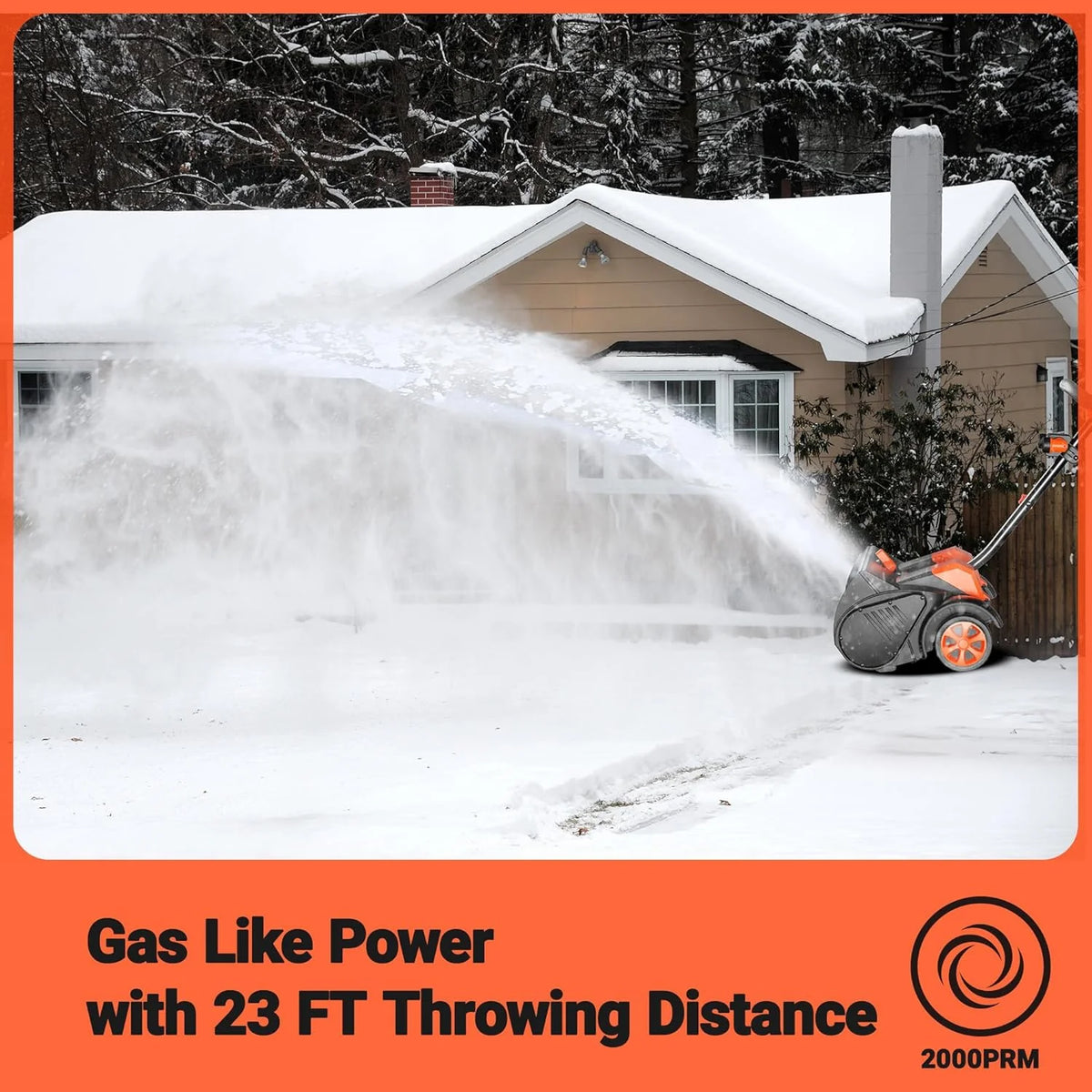 Cordless Snow Shovel with Wheels. 48V | 16-Inch | 4-Ah Brushless Cordless Snow Blower. Battery Snow Blower with Directional Plate & LED Lights (2 * 24V Battery & Dual Quick Charger Included)