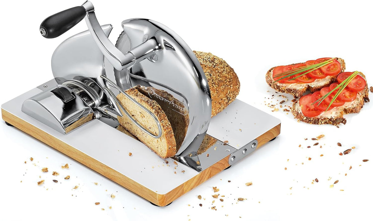 Stainless steel bread slicer (silver brown))