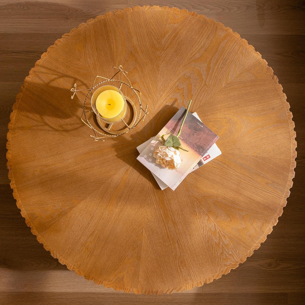 35 Contemporary Round Coffee Table. Coffee Tables Blending Traditional Decor. Solid Wood Center Table for Living Room. Natural
