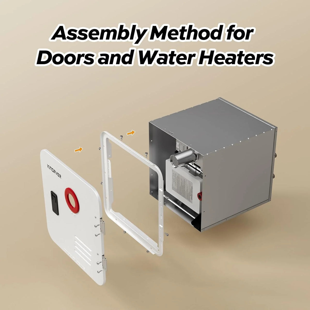 RV Tankless Water Heater without Door. . Propane Gas. DC 12V. 3 Optional Door Sizes 15x15. 15x18 and 18x18 for Refitment. Compatible with All RVs. Sufficient Power. High Altitude