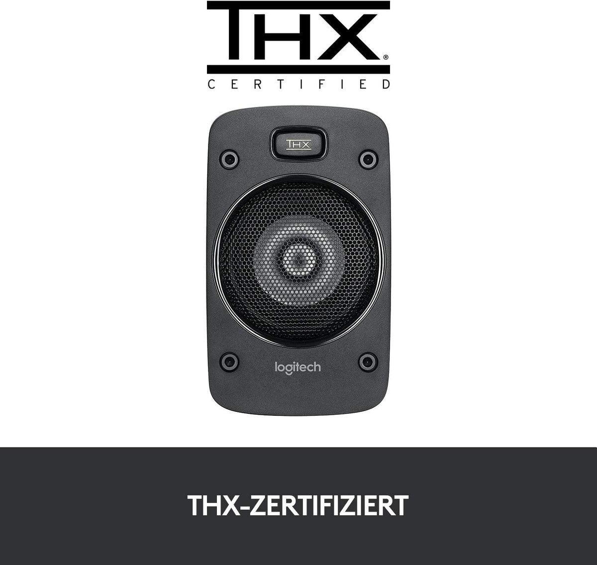 Logitech Z906 5.1 Sound System. Lautsprecher mit 1000 Watt Surround Sound. THX. Mehrere Audio-Eingänge. Fernbedienung. EU Stecker. PC/PS4/Xbox/Stereo-