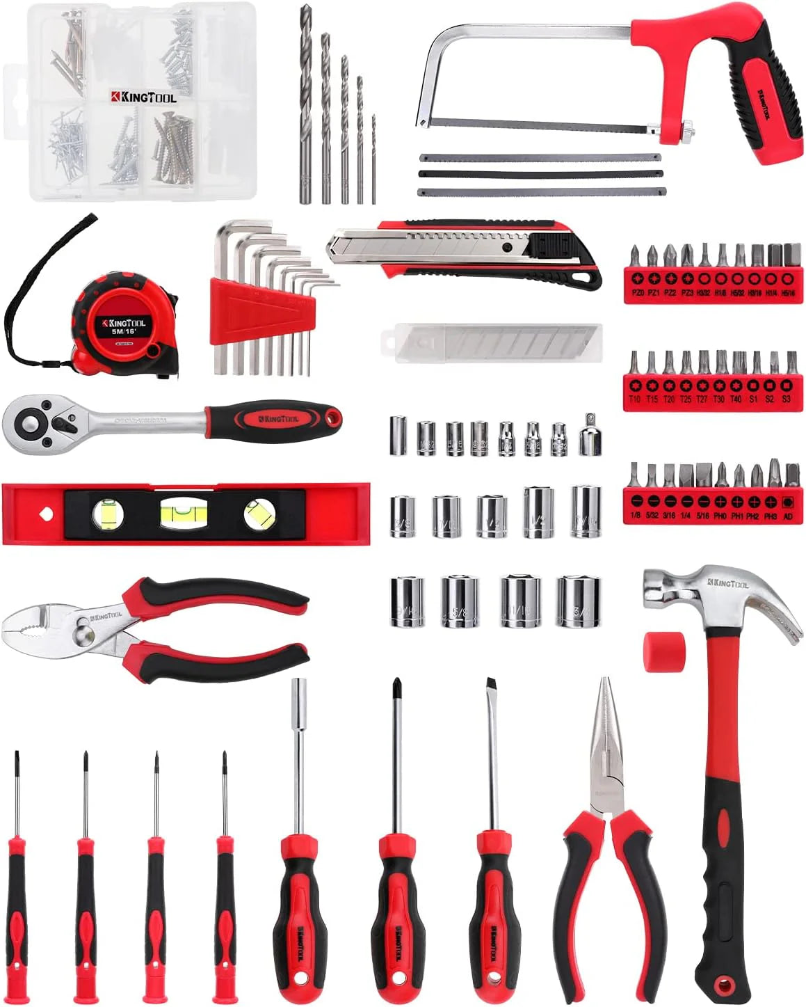 Home Tool Set Kit - 286 PCS Home Auto Repair Tool Kit with Rolling Tool Box. Mechanic Tool Sets with 21V Max Cordless Power drill. Perfect for Homeowner. Diyer. Handyman