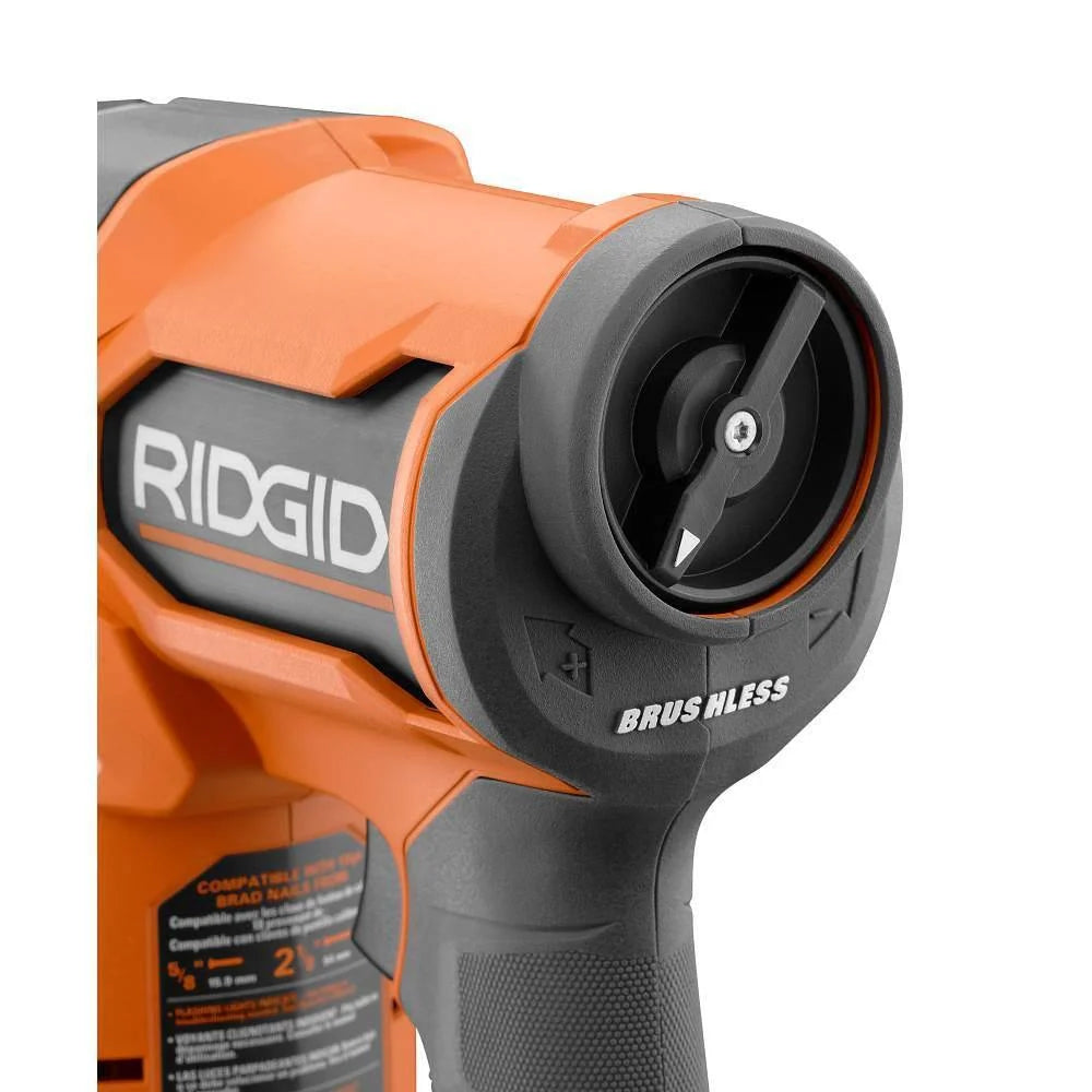 18V Brushless Cordless Nailer Combo Kit with Brad and Finish Nailers. Battery and Charger