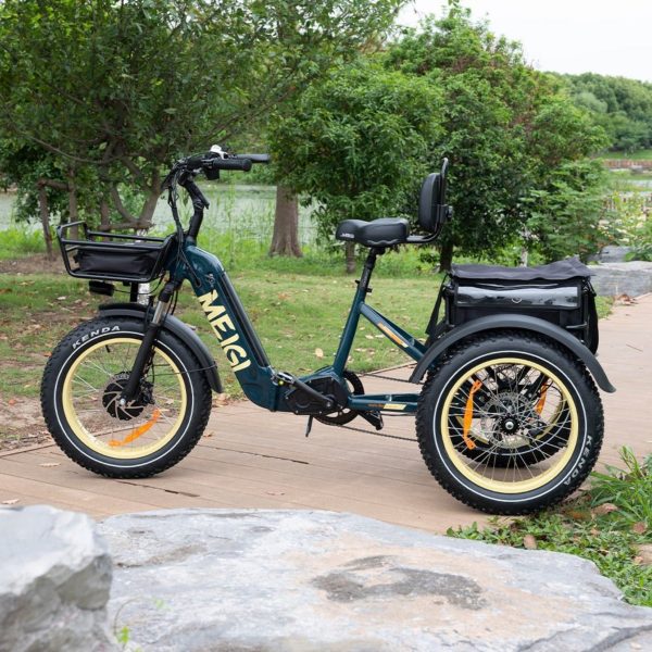 48V 14Ah 750W Foldable Fat Tire Electric Trike. 330-Lb. Capacity