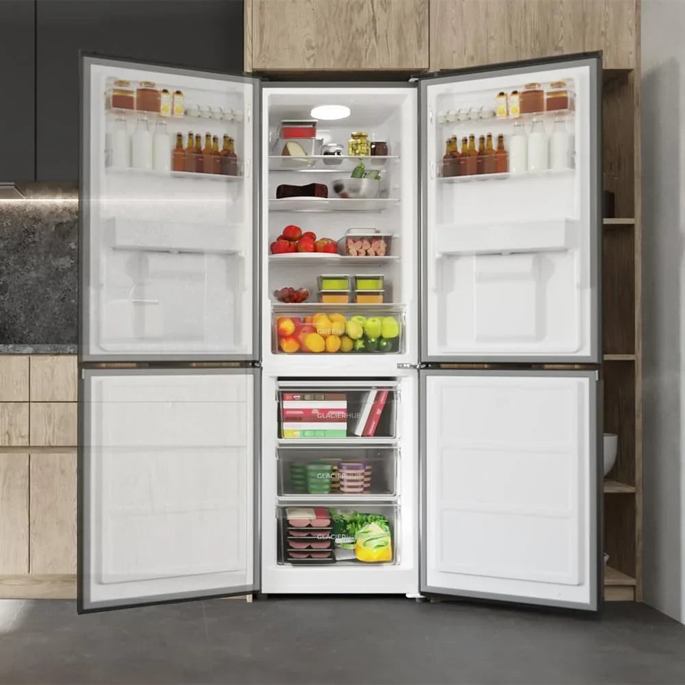 Cecotec Frigorífico Combi 2 Puertas con dispensador de agua Bolero CoolMarket Combi 296 DF WD Dark E. 296L. 60cm de ancho. Funciones FastCooling.