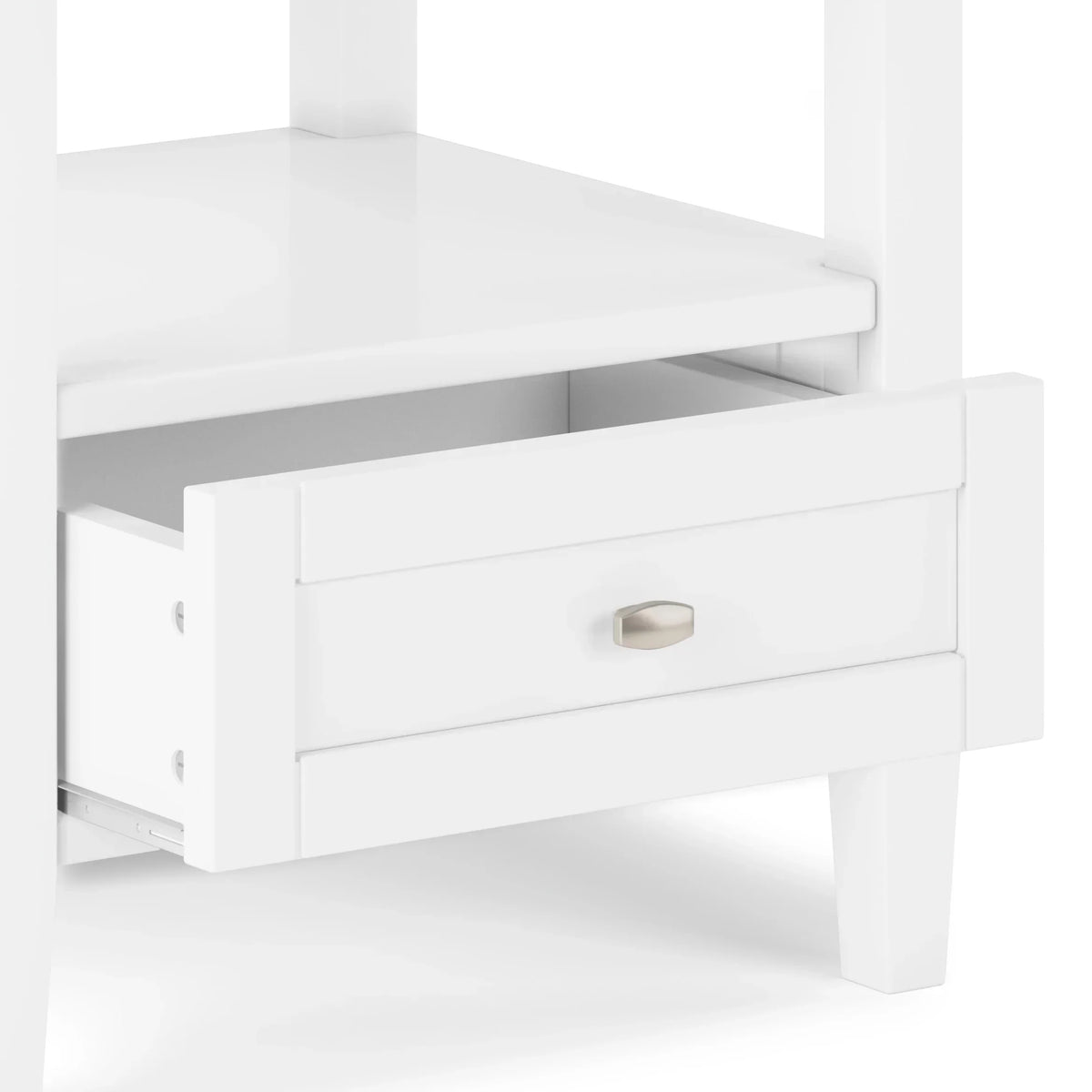 20 Inch Wide Solid Wood Rectangle End Table. Transitional Side Table