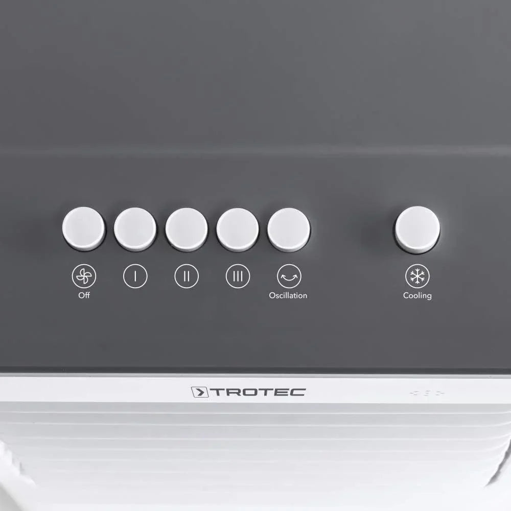 TROTEC PAE 21 Aircooler. mobiles 3 in 1 Klimagerät. Luftkühler. Lufterfrischer. Ventilator (3 Gebläsestufen. leise. Swing-Funktion)