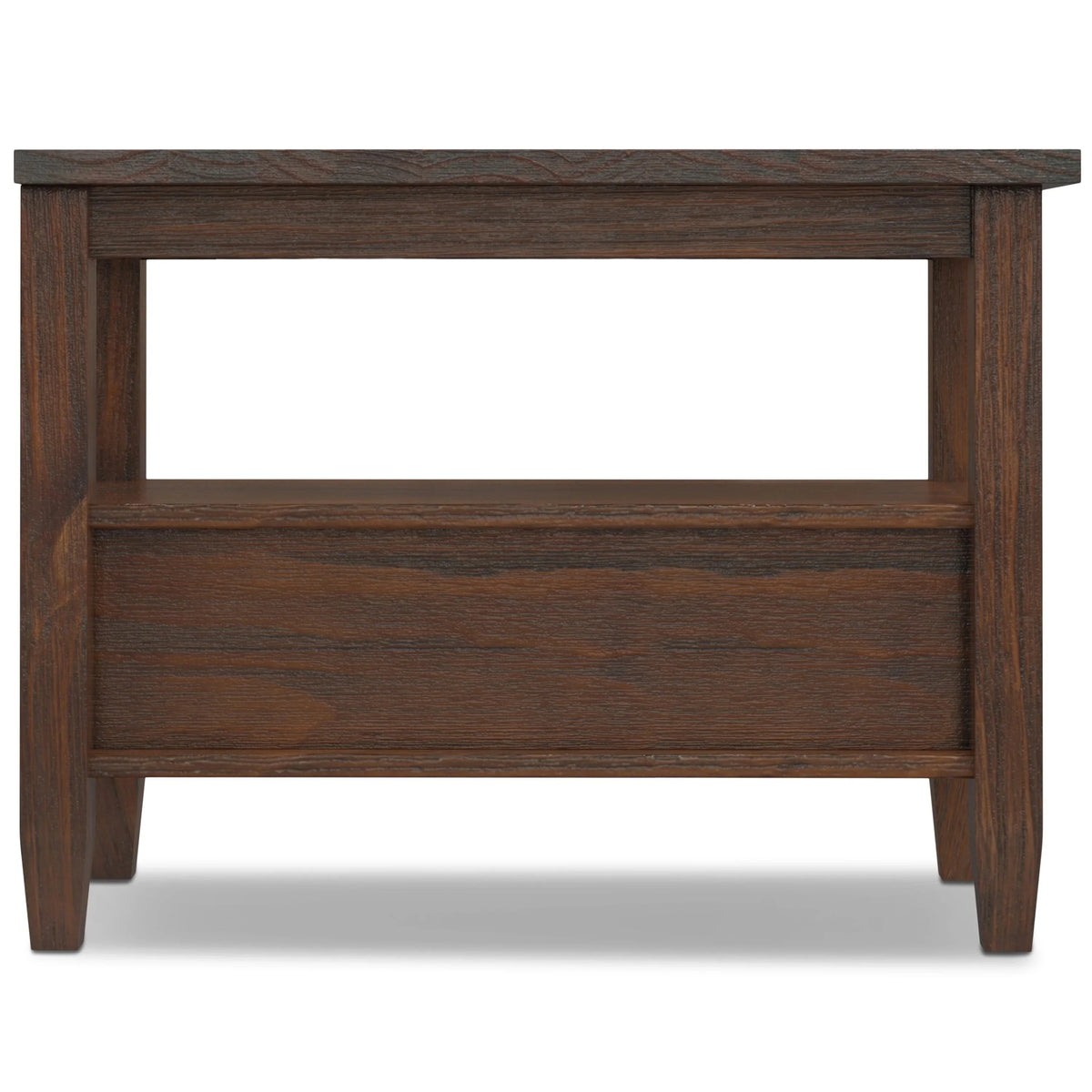 14 Wide Solid Wood Narrow Side Table. Rectangle Transitional Style Accent Table