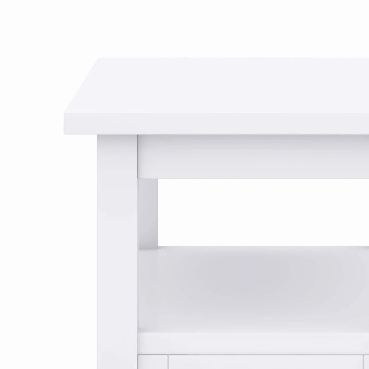 14 Wide Solid Wood Narrow Side Table. Rectangle Transitional Style Accent Table