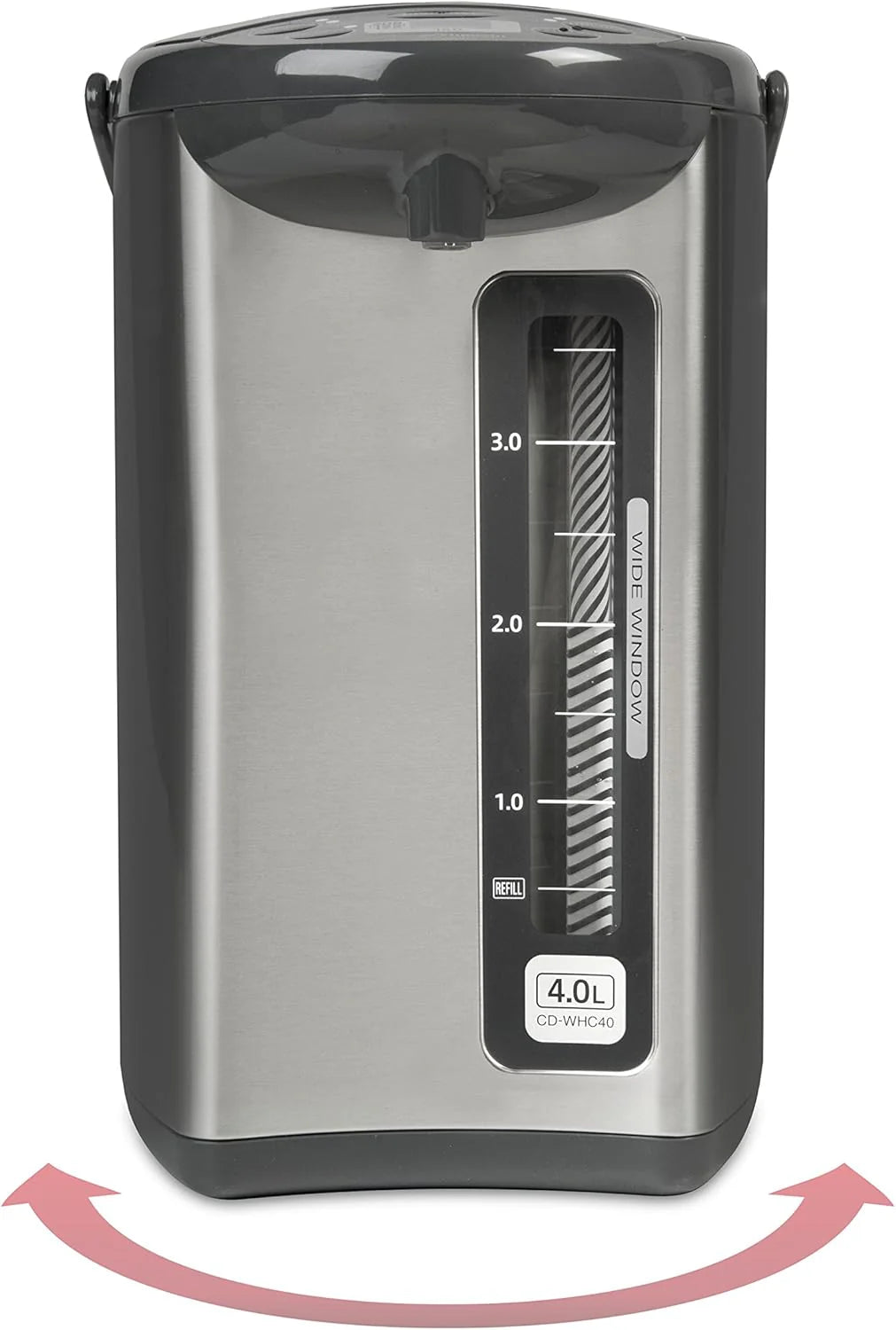 Water heater and hot water dispenser. capacity 135 ounces. stainless steel gray