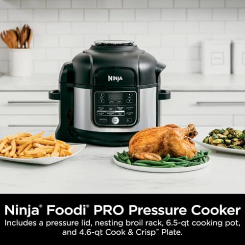 10-in-1 6.5-Qt Pressure Cooker and Air Fryer Multicooker. Stainless Steel