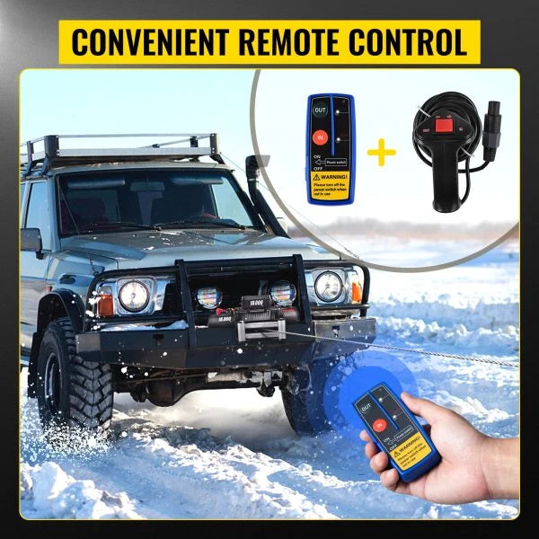 18.000 LBS Electric Winch. 12V Steel Cable Winch. Off-Road Towing Winch for ATV. UTV. Truck and Trailer