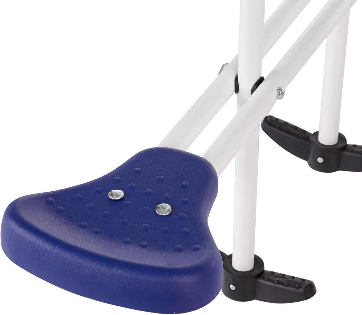 Recreation Blue Ridge Backyard Playground Set Sturdy Metal A Frame Swing with Chain Covers. Glider. Trapeze. 2 Swings. and Slide. Multicolor