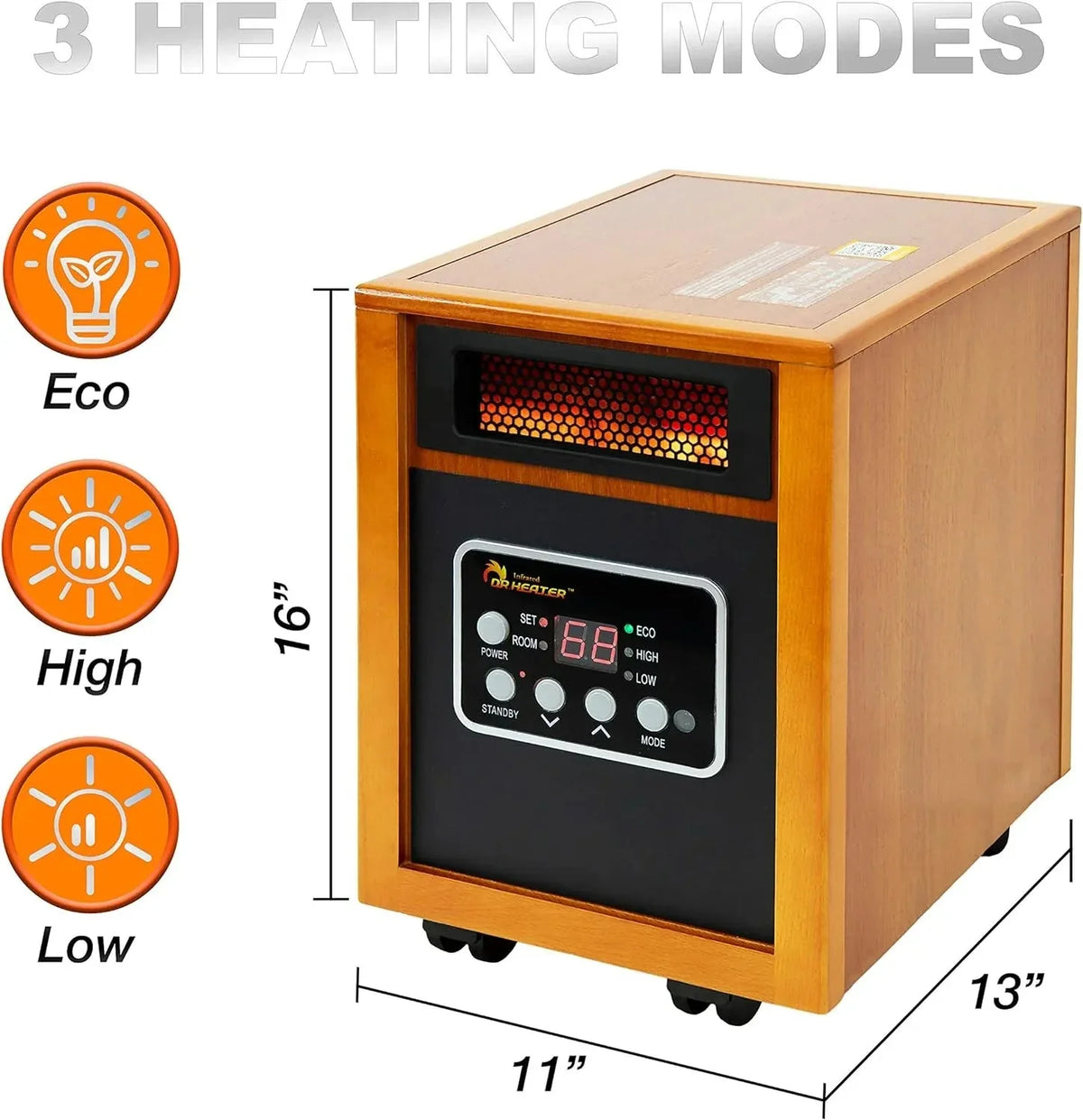 1500-Watt Portable Space Heater. Cherry. 1-Pack