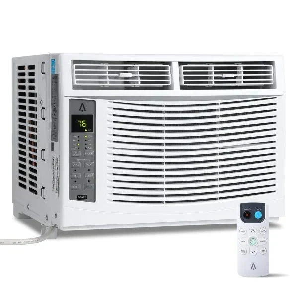 Window Air Conditioner With Reusable Filter & Controls. 6000 BTU 115V~. Suitable for 250 Sq.Ft
