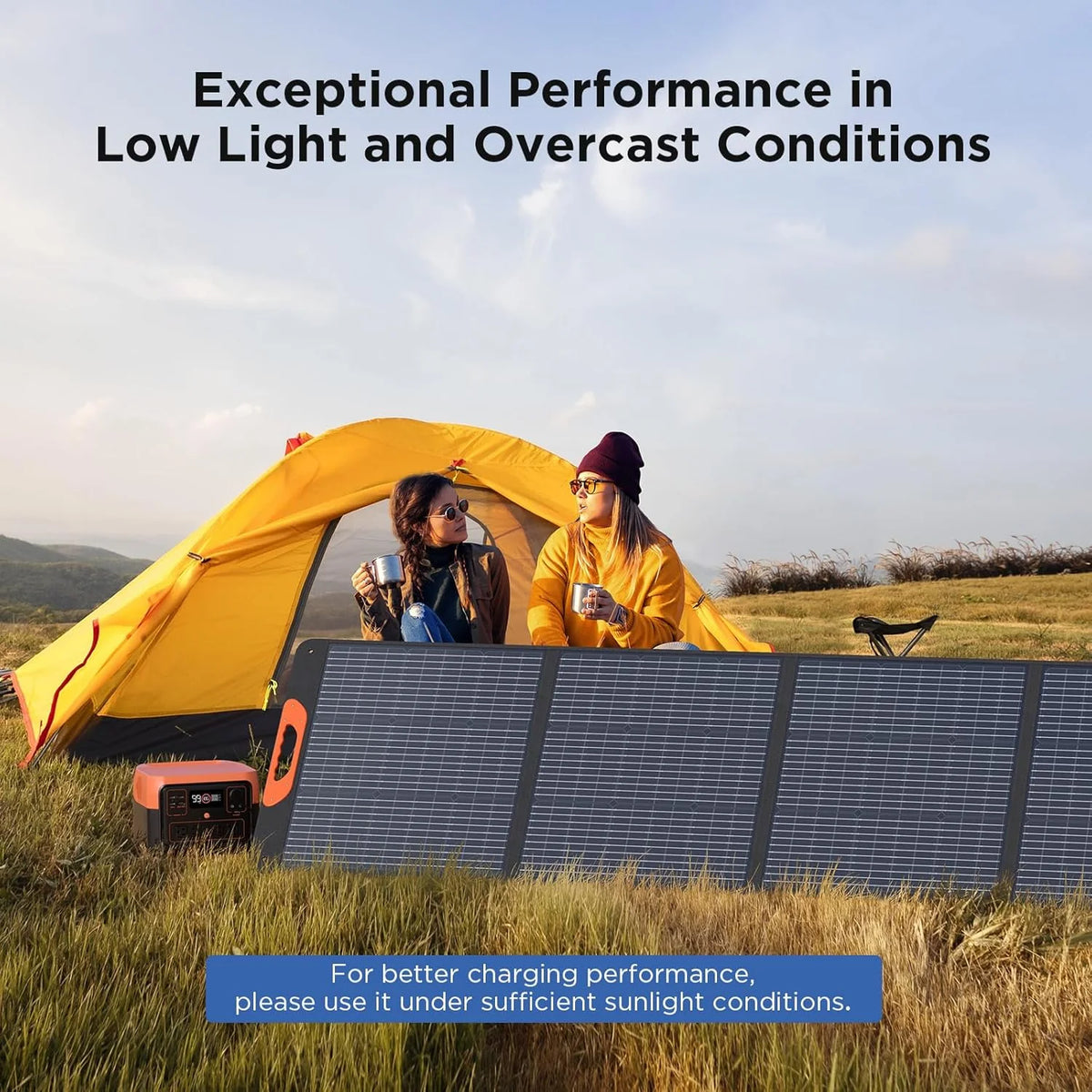 200 Watt Portable Solar Panel for Power Station.RV Essentials.200W 20V Foldable Solar Charger with Solar Cable.23.5% High Efficiency IP67 Waterproof 4 Kickstands for Camping RV Road Trip