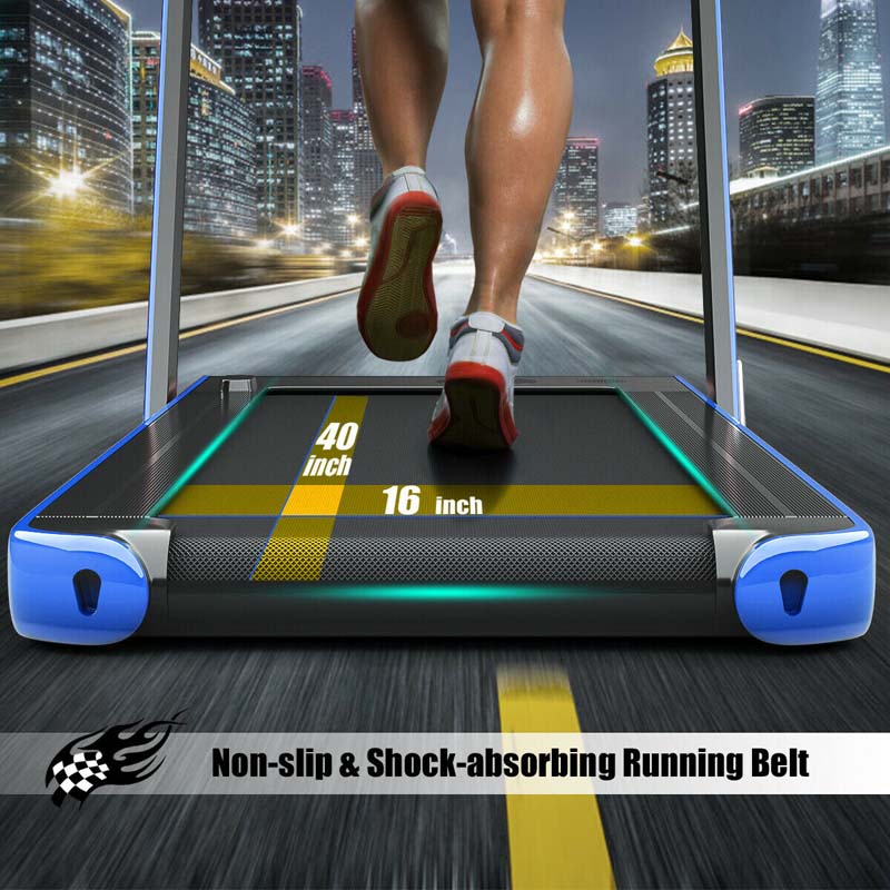 2-in-1 Folding Electric Treadmill. 2.25 HP. Under-Desk. with Dual Display and Smart App Control