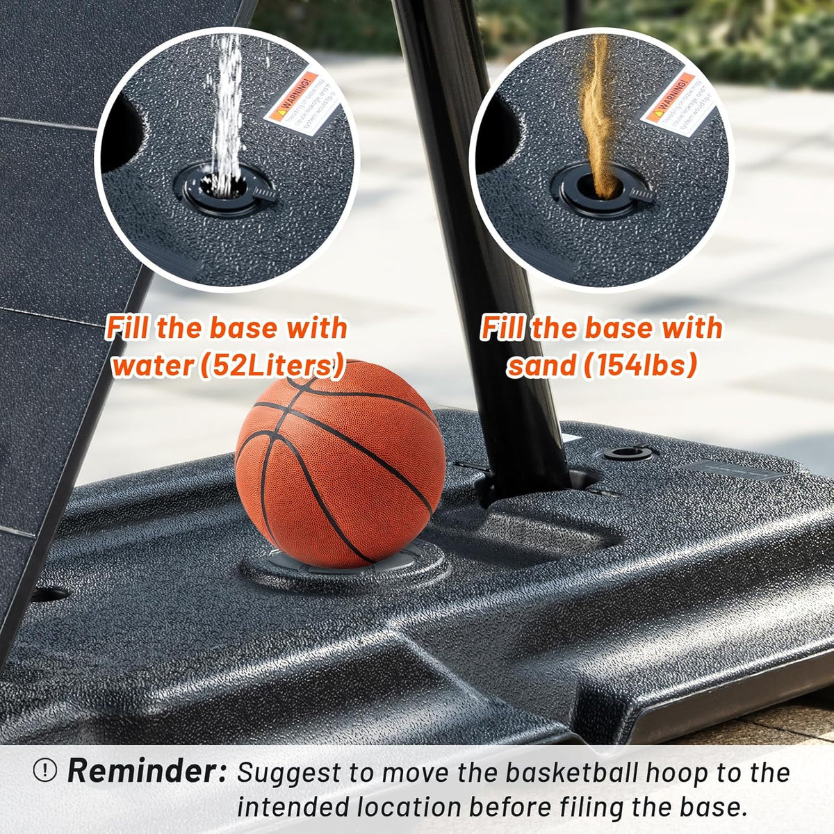 Basketball Hoop 48 Inch Backboard Portable Basketball Hoop Outdoor.5.3-10ft Stepless Regulation Crank Adjust Basketball Goal System