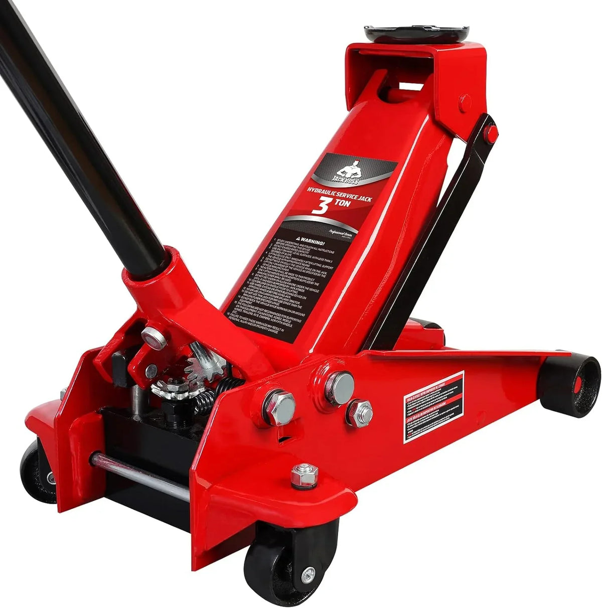 3 Ton Low Profile. Aluminum and Steel Racing Floor Jack with Dual Pistons Quick Lift Pump for Sport Utility Vehicle. Lifting Range 3-15/16 min to 18-