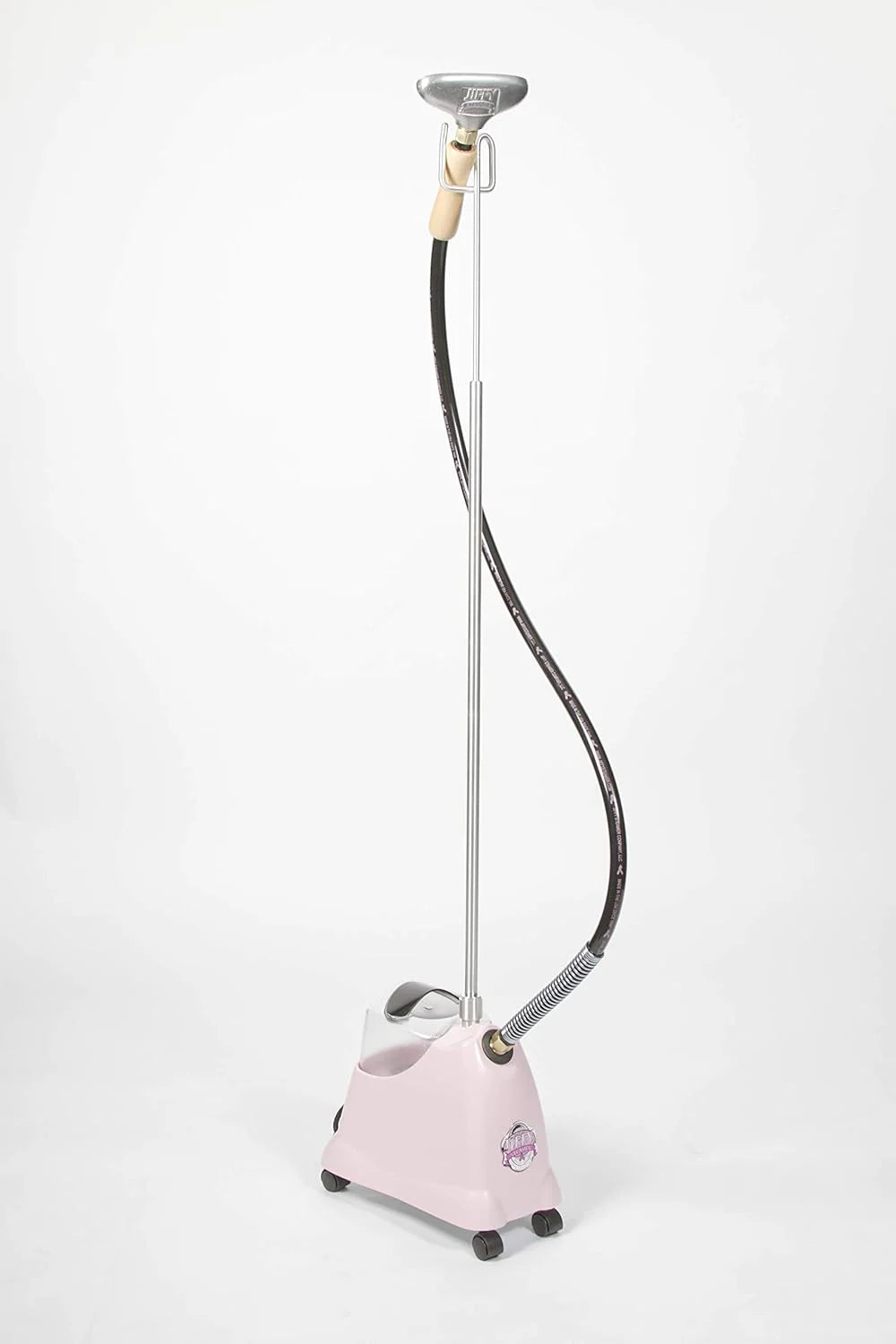 Rubber steam head type Jiefeng clothing steam machine. 120 volt voltage. beige color scheme