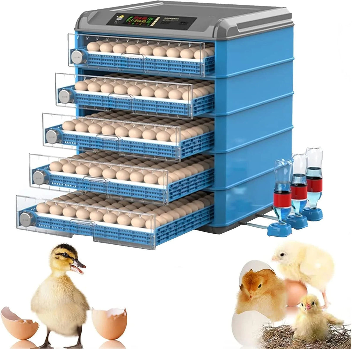 Egg Incubator. 192/256/500 Egg Incubator. Poultry Hatcher Machine with Automatic Egg Turning. Temperature & Humidity Control and LED Screen. General Purpose Incubator for Chickens Ducks Birds.500